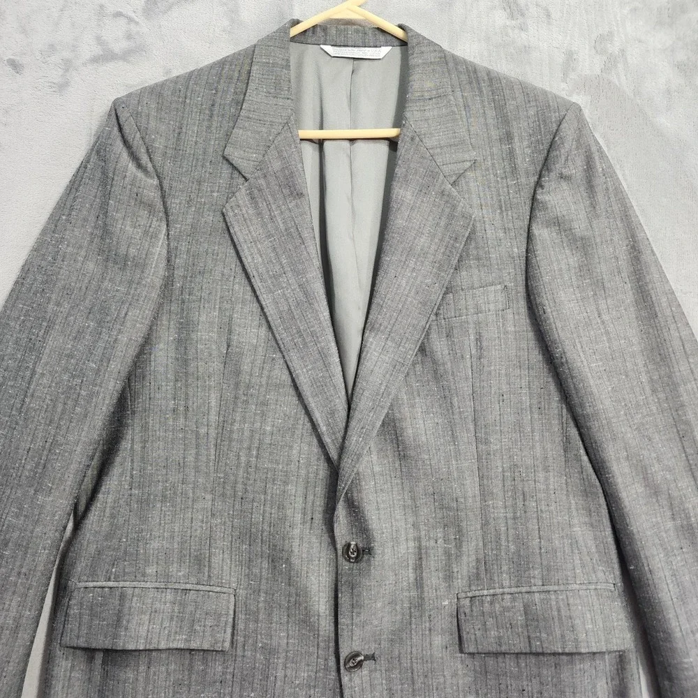 Vintage‎ Gordon Thomas Collectibles Sport Coat Mens 44 Gray Wool 2 Button Blazer